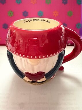 NATURAL LIFE Red Gnome Mug with Cream Interior